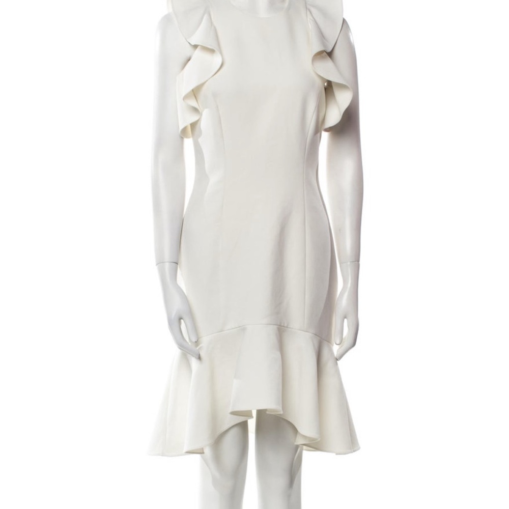 Cinq a Sept Elegant White Ruffle Dress